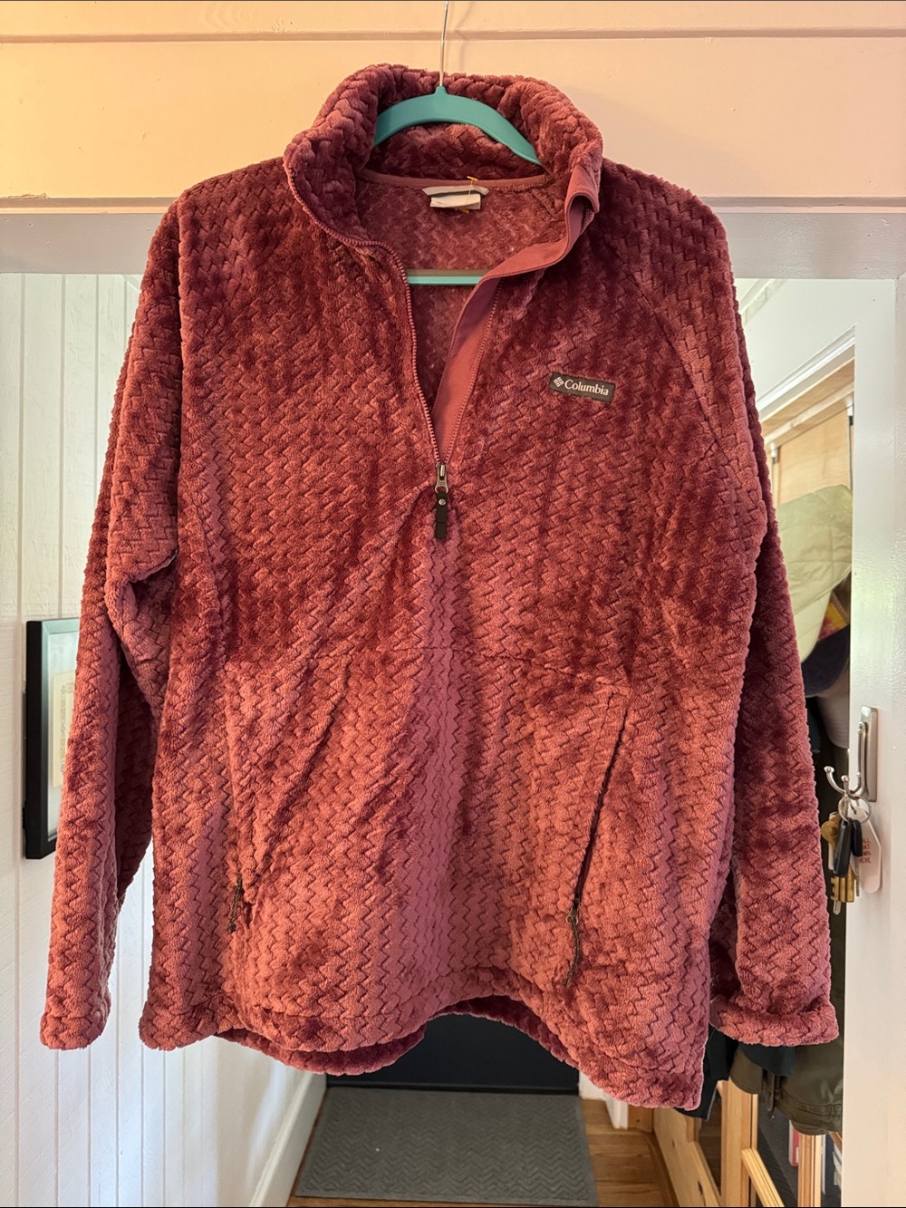 Columbia Women's Plush Half-Zip Teddy Jacket - Wine